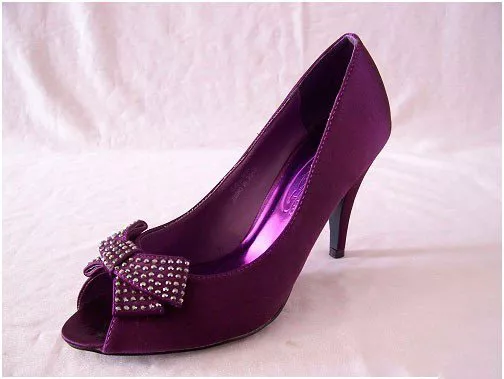 Фиолетовые туфли с бантиком