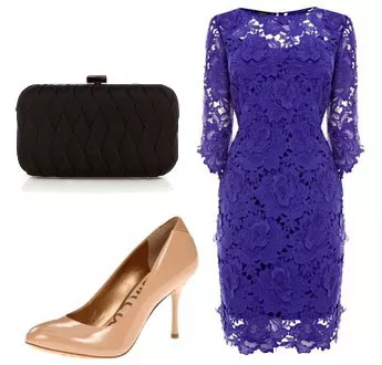 Аксессуары для кружевного, фиолетового платья