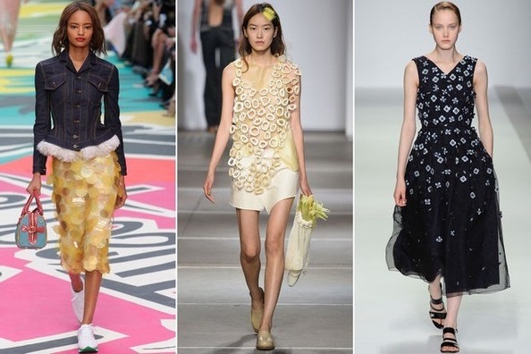 Девушки в одежде с 3d эффектом - модные тенденции весны 2015 из Лондона