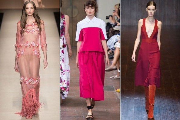 Девушки в розовых платьях. Тенденции весны-лета 2015 из Милана