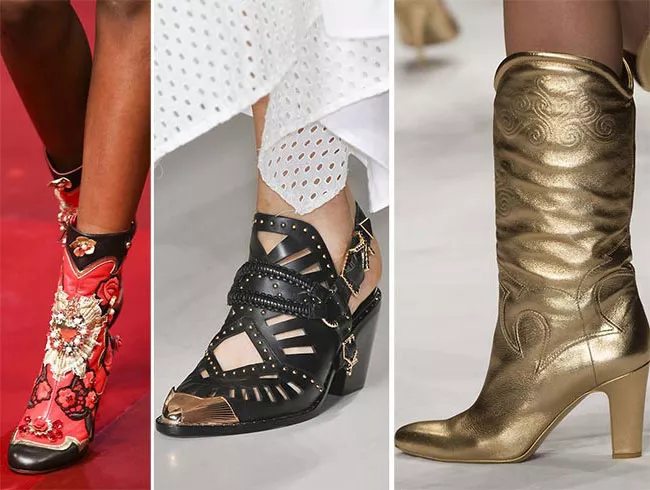 Ковбойские модели женской обуви - тенденции весна-лето 2015