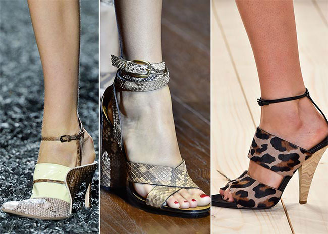 Обувь с принтом животных и рептилий - тенденции весна-лето 2015