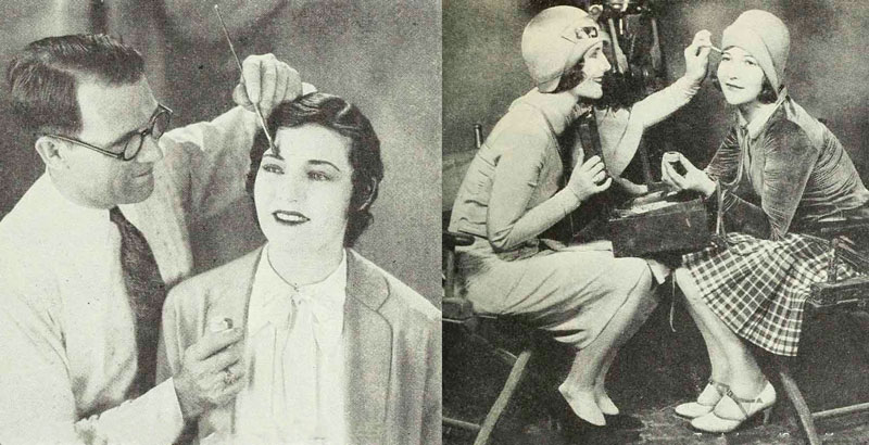 Актрисам делают макияж, 1920-е года Голливуд