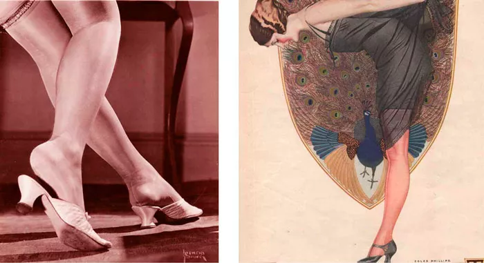 Чулки на ногах, 1920-е года