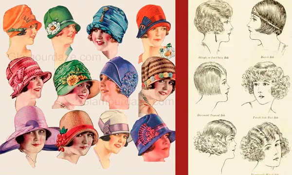 Модные прически и шляпы 1920-х годов