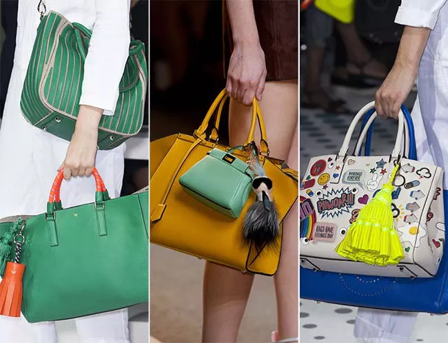 несколько сумок одновременно, тенденции сумок весна-лето 2015