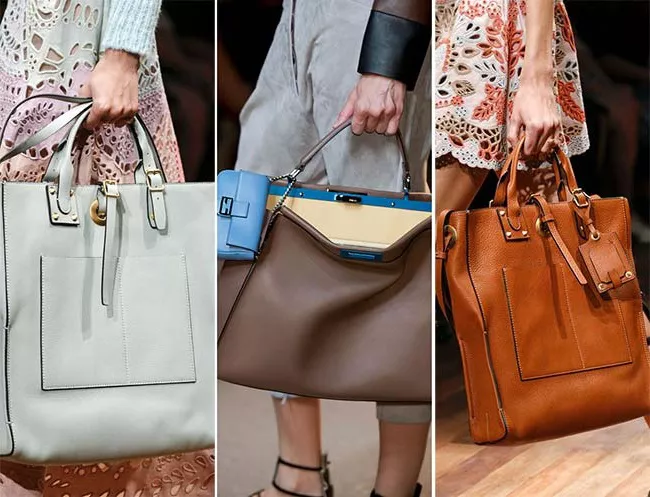 сумки больших размеров, тенденции сумок весна-лето 2015