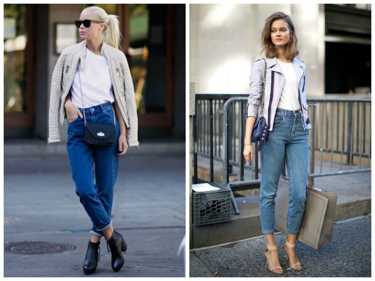 Женские джинсы с высокой талией фото с чем носить