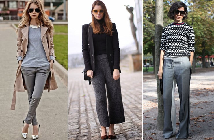С чем носить женские серые брюки, фото и стильные советы