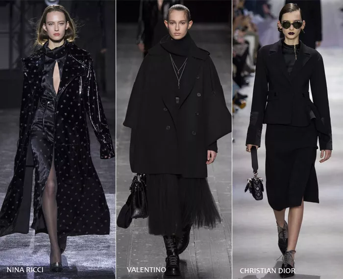 Черный тотал - модные тенденции на осень/зиму 2016-2017 из Парижа