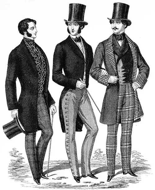 Трое мужчин в пальто и шляпах