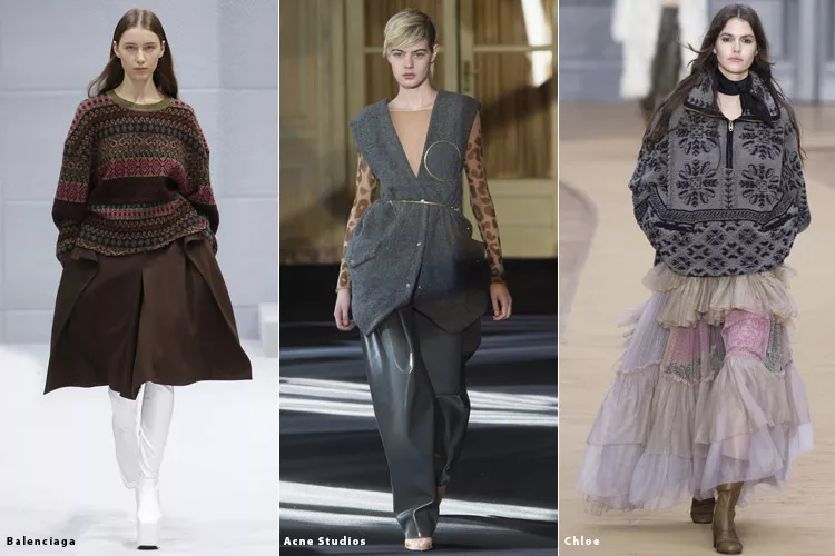 Модели в одежде оверсайз - модные тенденции осень 2016, зима 2017