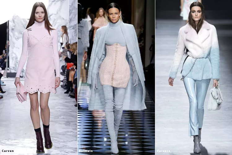 Модели в пастельных нарядах - модные тенденции осень 2016, зима 2017