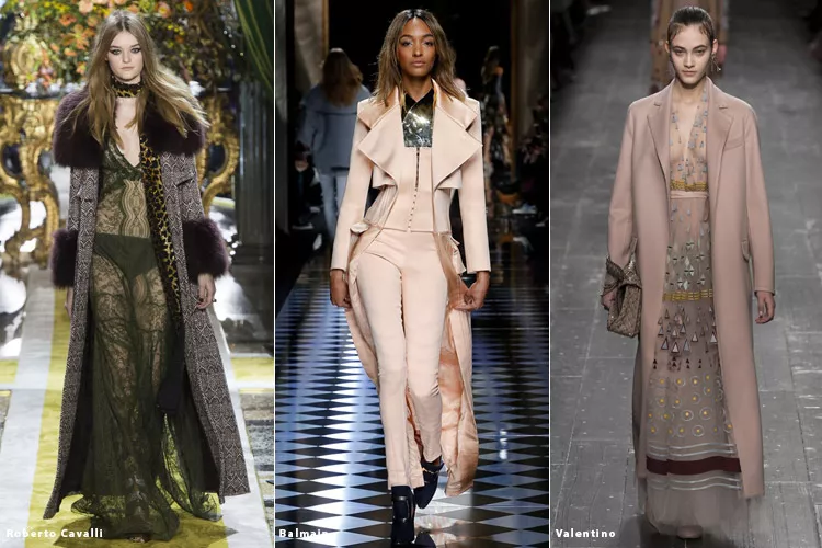 Модели в длинных пальто - модные тенденции осень 2016, зима 2017
