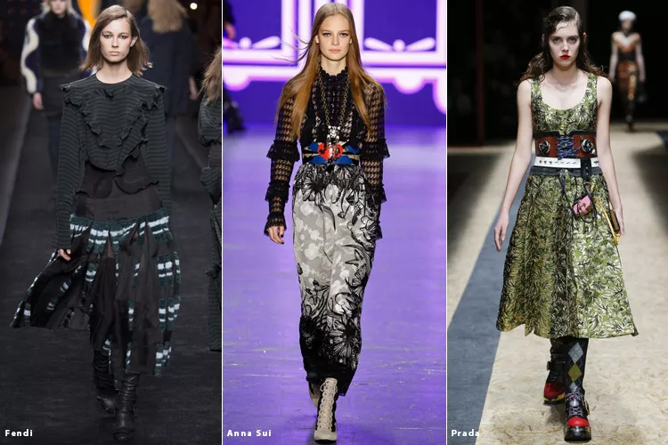 Модели в корсетах - модные тенденции осень 2016, зима 2017