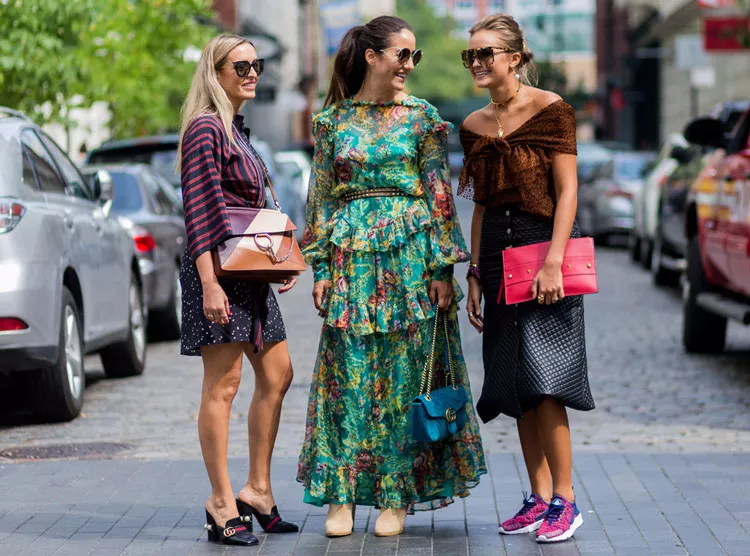 Tamara Kalinic, Nina Suess - уличная мода Нью-Йорка весна/лето 2017