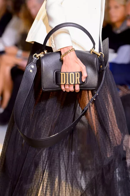 Маленькая сумка с оригинальной ручкой от Christian Dior - модные сумки весна-лето 2017