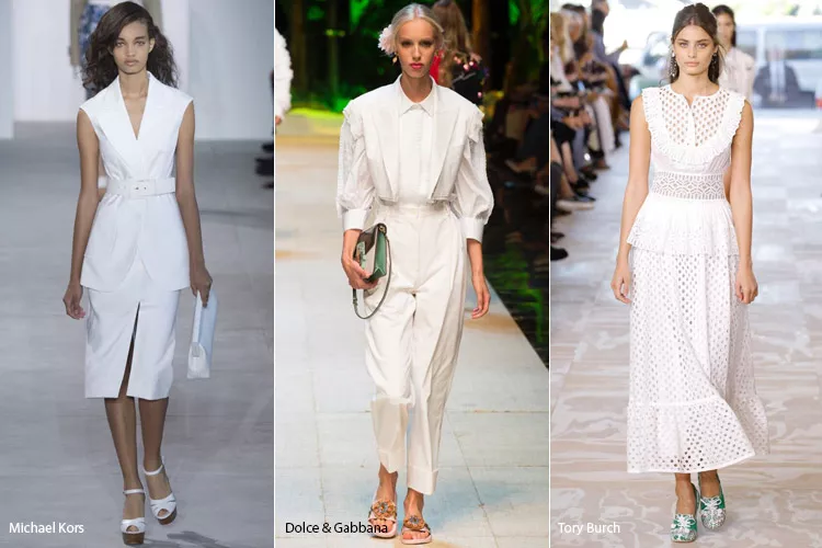 Модели в белом - модные тенденции весна/лето 2017