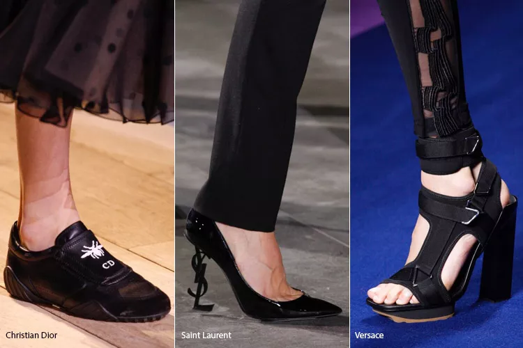 Черный цвет - модная обувь весна/лето 2017