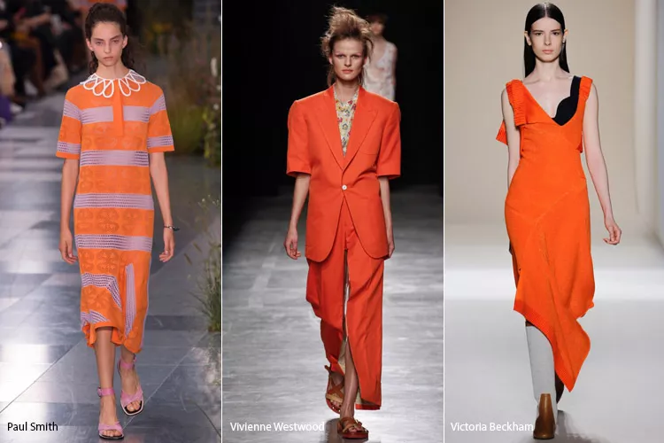 Модели в оранжевом - модные тенденции весна/лето 2017
