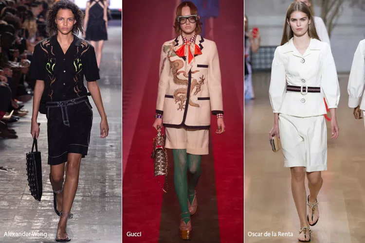 Модели в шортах-бермудах - модные тенденции весна/лето 2017