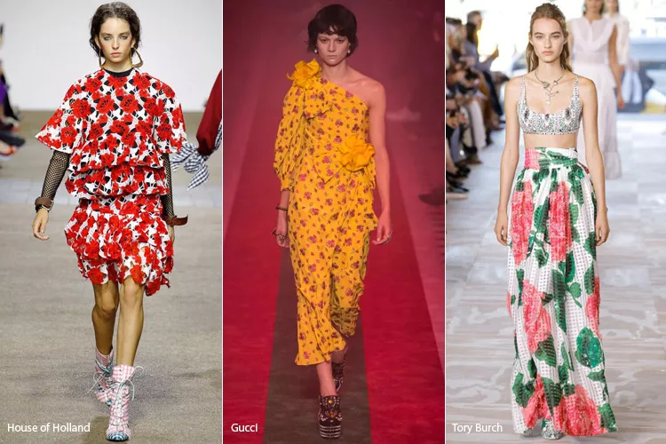 Модели в платьях с цветочным принтом - модные тенденции весна/лето 2017