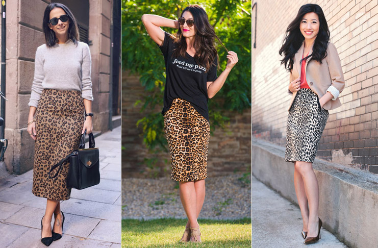С чем носить леопардовую юбку карандаш, 7 стильных советов, фото