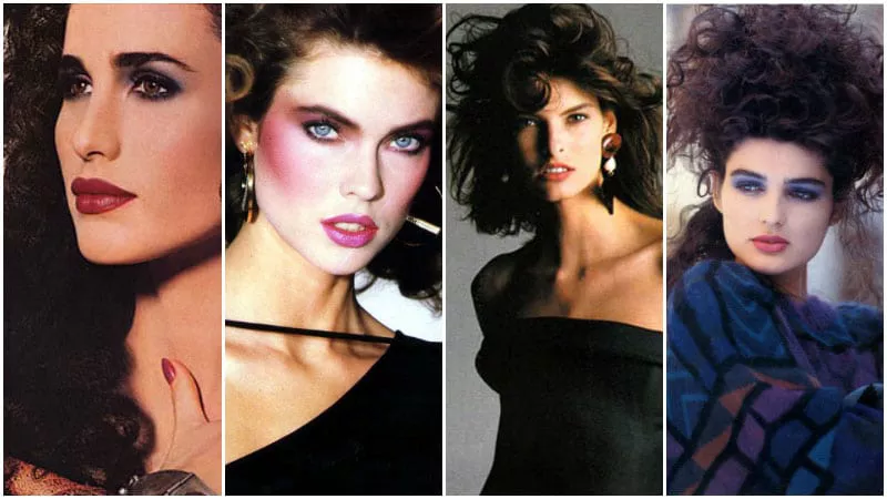 Модные прически и макиях 80-х годов