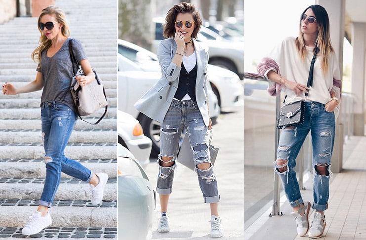 Рваные джинсы 2017: кому и с чем их носить. Стильные образы и фото