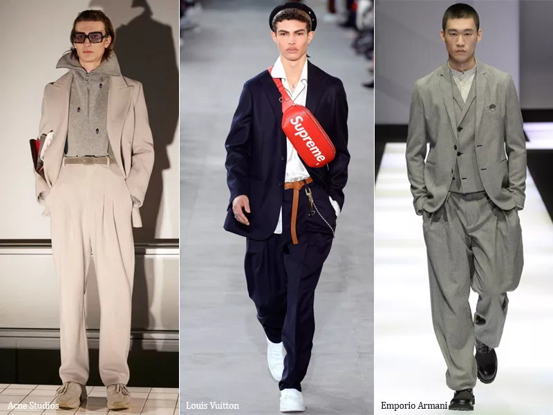 тренд-13 Костюм с широкими свободными брюками - мужская мода осень/зима 2017-2018 г.