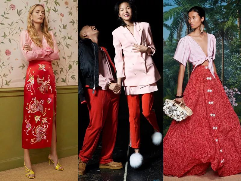 Тренд 5 - сочетание красного с розовым 2 - модные тенденции сезона весна/лето 2018