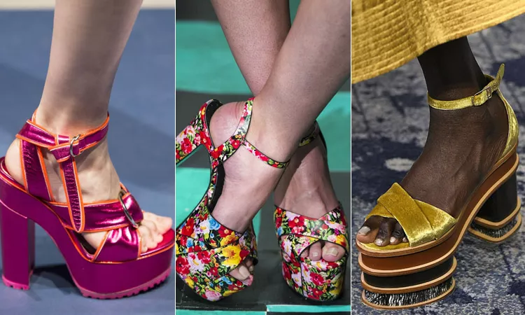 тренд 12 - босоножки на каблуке и платформе модная обувь весна лето 2018