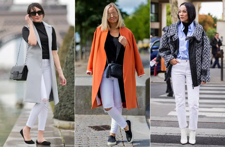 5 стильных способов носить белые джинсы этой осенью
