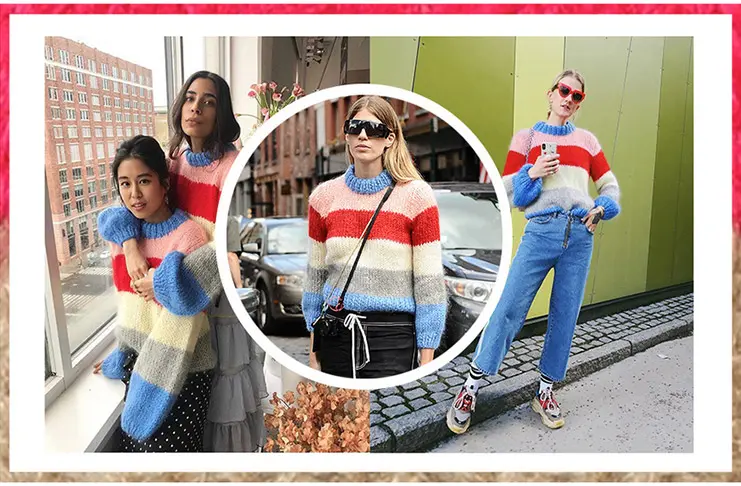 Модный тренд — этот полосатый свитер любят все блогеры на Instagram