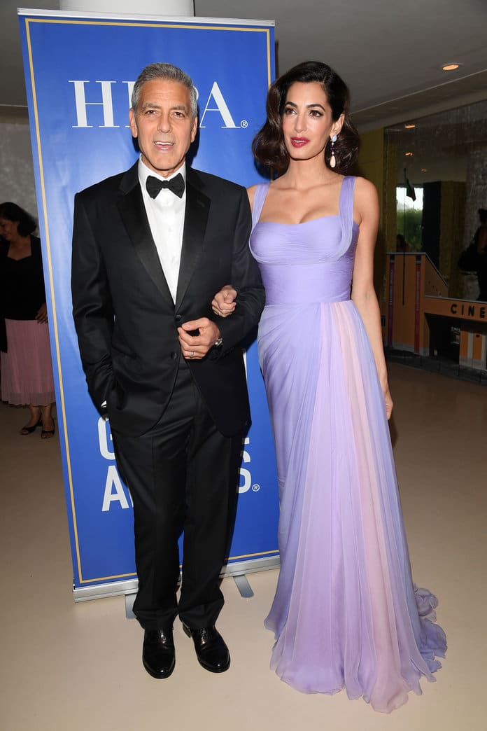 Амаль Клуни в волшебном фиолетовом платье в пол