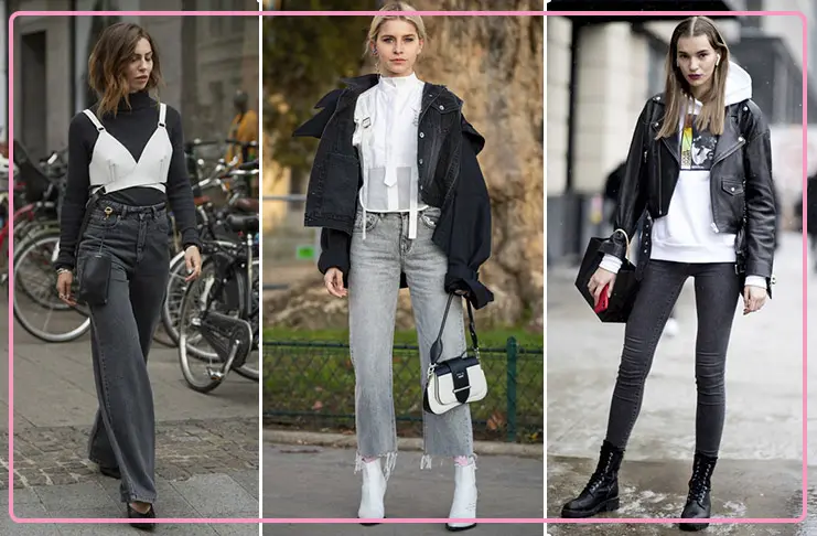 Модный тренд — серые джинсы: как мы носим джинсовую классику