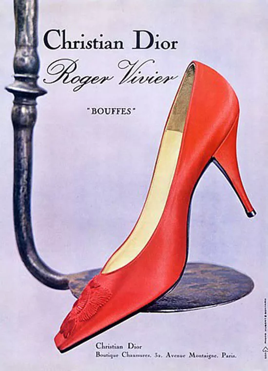 Модная женская обувь в 50-е годы