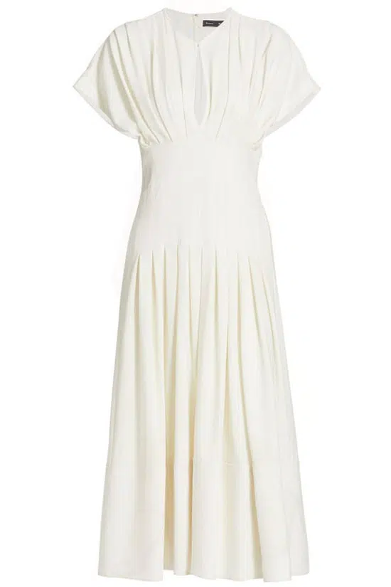 Королева Иордании в белом платье от Proenza Schouler