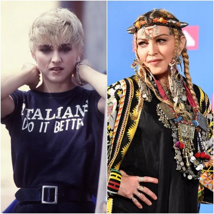 Мадонна в 20 лет и сейчас