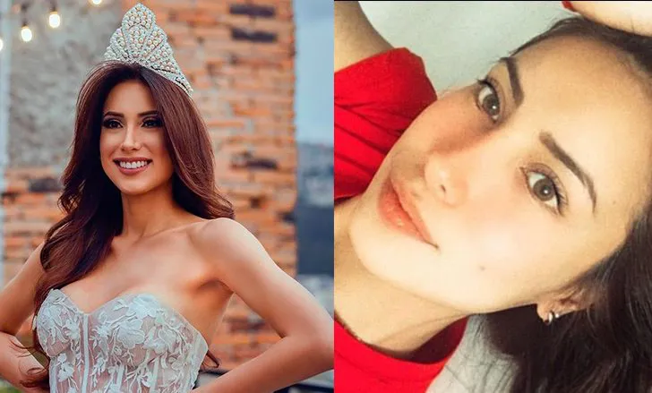 Лейла Эспиноза - Эквадор, с макияжем и без