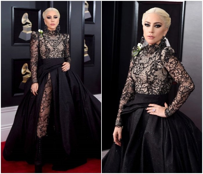 Леди Гага в платье с большой юбкой от Armani Prive