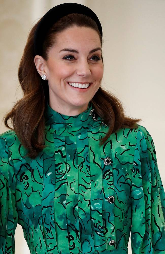 Кейт Миддлтон в зеленом платье для модного стиля