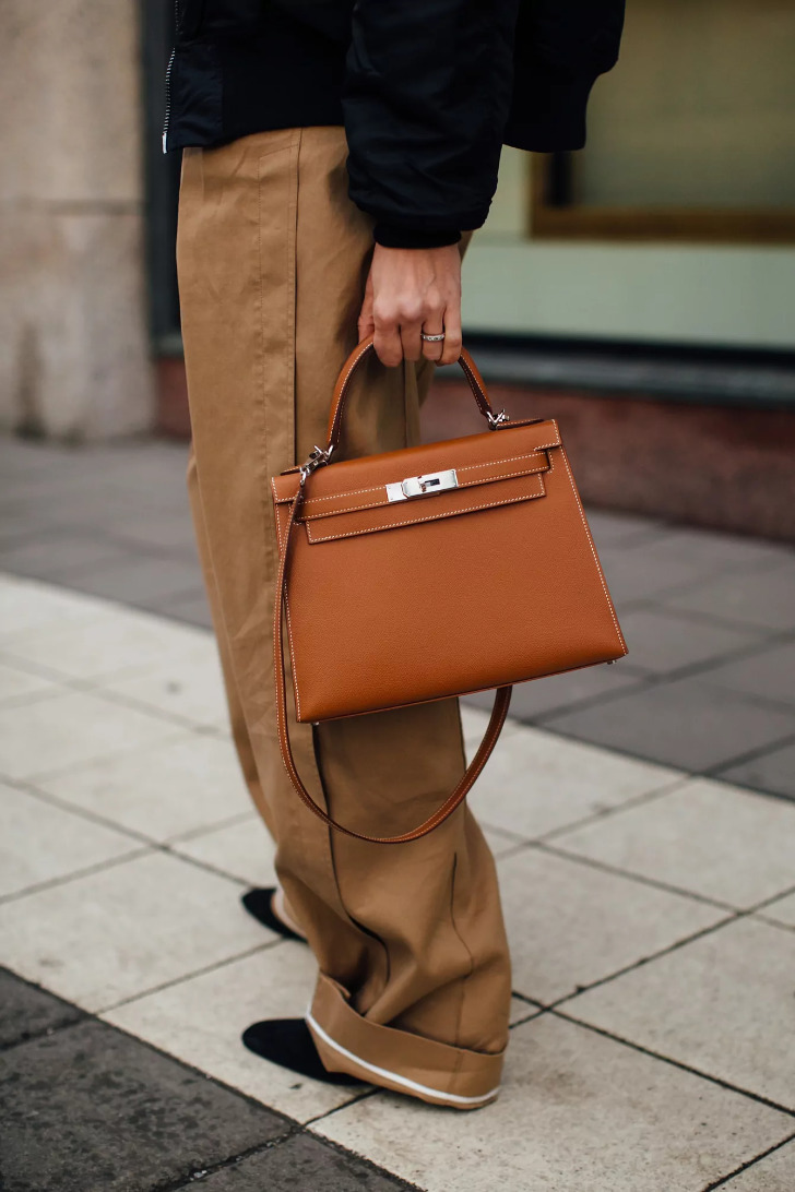 Классическая коричневая сумка Hermès Kelly