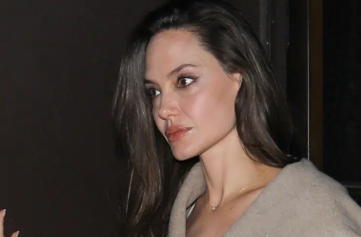Анджелина Джоли в стильном пальто и модных брюках создала утонченный образ в стиле минимализм