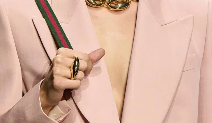 Крупное двойное кольцо от Gucci
