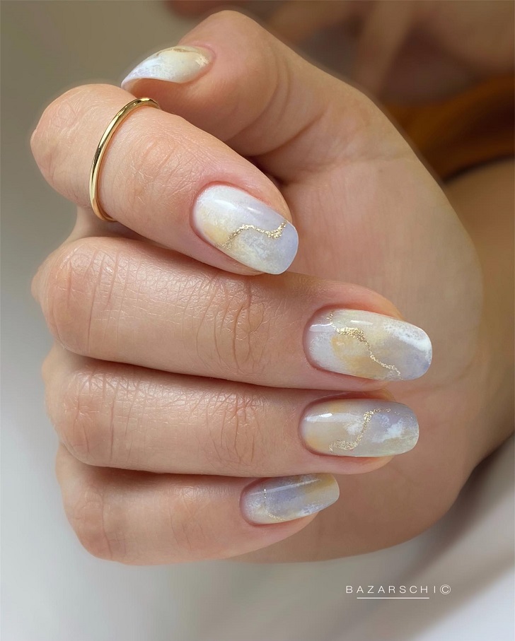 Жидкий камень на ногтях | Nailsart