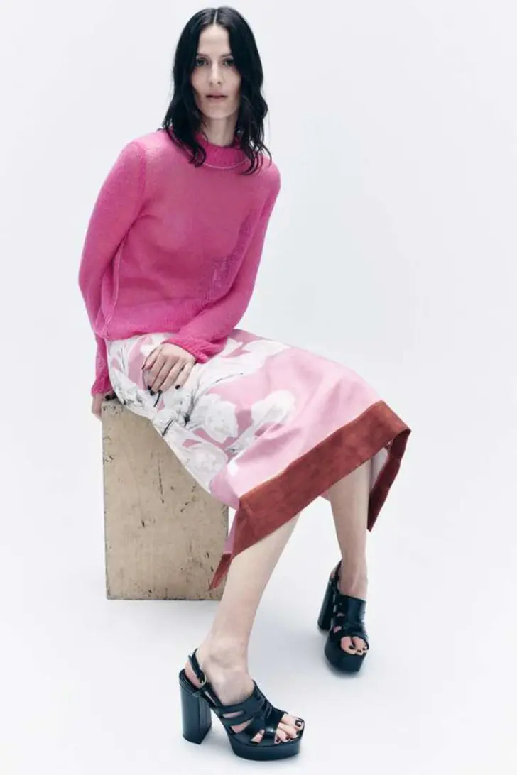 Льняная юбка карандаш из новой коллекции Zara